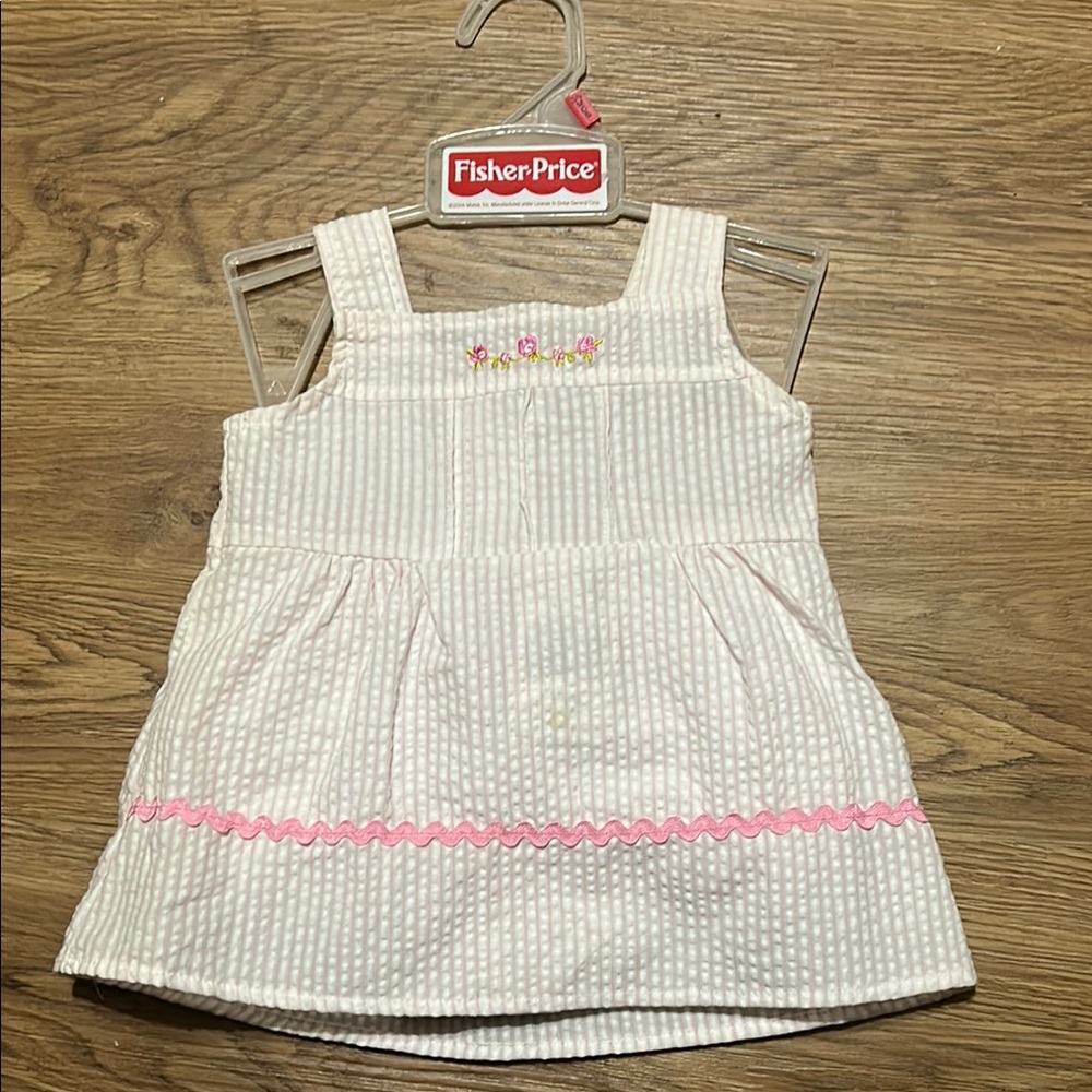 Fisher-Price Pink and White Matching Set with Delicate Trim